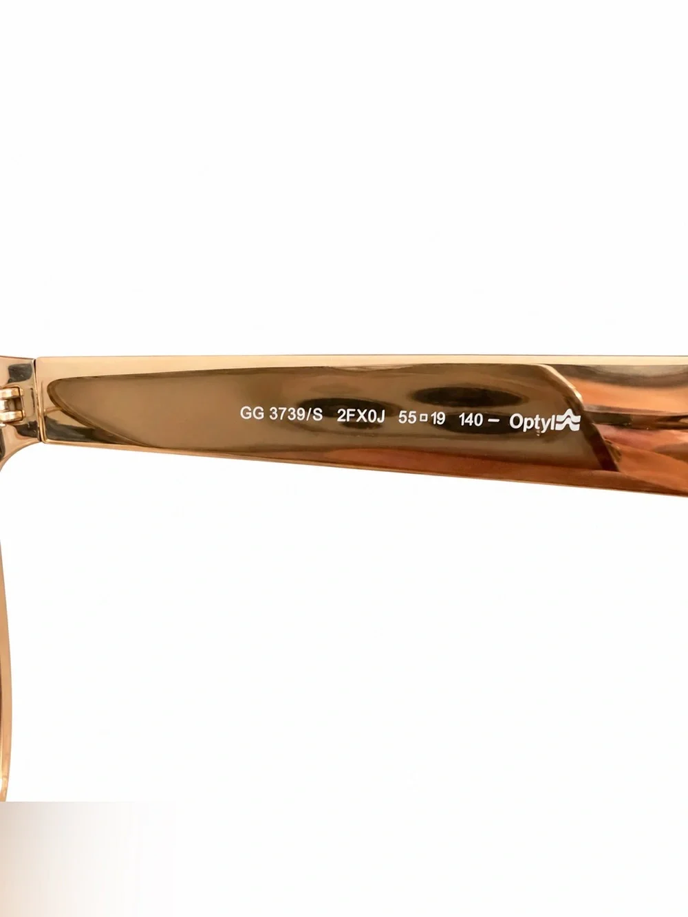 NEW Gucci Tortoiseshell Cat-Eye Sunglasses w/ Rose Gold mirrored Lenses GG373 S
